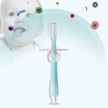 Escova de dentes de silicone com copo de sucção, escova de dentes com três compartimentos para treinamento do bebê, cuidado com o bebê, 1 peça 2024 - compre barato