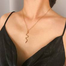 Pendant Gold/Silver Plated Thin Chain Snake Necklace For Women Punk Clavicle Dress Collar Necklace Fashion Jewelry 2024 - buy cheap