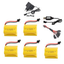 6v 700mah nicd bateria e 6v carregador conjunto para brinquedos rc carros tanques robôs armas barcos NI-CD 6v bateria recarregável aa bateria 2024 - compre barato