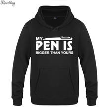 My Pen Is Bigger Than Yours Funny Hoodies Men Fleece Long Sleeve Pullover Sweatshirt Winter Fitness Skateboard Tracksuit Hoody 2024 - buy cheap