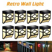 Solar Powered Wall Lights Outdoor Solar Deck Lights Waterproof for Garden Yard Lawn Roof Landscape Lighting Decoration 2024 - buy cheap