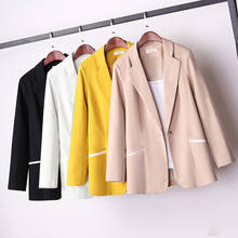 Peonfly jaqueta blazer feminina casual, casaco de manga longa com bolsos para escritório, para mulheres e para escritório 2020 2024 - compre barato