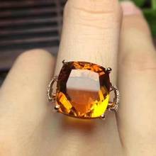 Natural And Real Yellow Citrine Ring 925 Sterling Silver  Ring for Women Wedding Ring 2024 - buy cheap