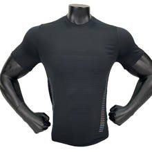Рубашка для бега, мужские модные шорты, рукава, топы для фитнеса, тренажерного зала, быстросохнущая Спортивная одежда для бодибилдинга, компрессионная Спортивная тренировочная рубашка 2024 - купить недорого