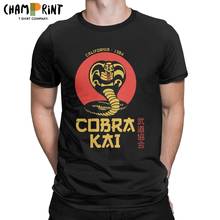 Camiseta Vintage de Cobra Kai para hombre, Camisa de algodón con cuello redondo, de manga corta, ropa 6XL 2024 - compra barato