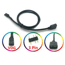 Замена 5 в 3PIN RGB VDG конверсионный линейный кабель разъем с штекером 3Pin разъем для материнской платы GIGABYTE 2024 - купить недорого