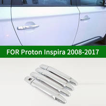 Chrome silver car side Door Handle Covers Trims For Proton Inspira 2008-2017 2009 2010 2011 2012 2013 2014 2015 2016 2024 - buy cheap