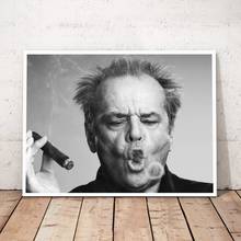 Póster de cigarros de Jack nikolson, imágenes artísticas de pared en blanco y negro, pinturas en lienzo, Impresión de foto de Jack nikolson, decoración artística para habitación 2024 - compra barato