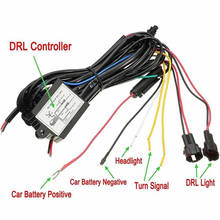 Luz de circulación diurna DRL para coche, regulador de intensidad, arnés de interruptor de Control, arnés, 12V 2024 - compra barato