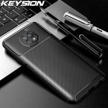 Keysion capa de telefone para xiaomi, anti-impacto, de fibra de carbono, para redmi note 9t 5g, 9t 2024 - compre barato