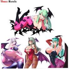 Adesivo morrigan aensland de três ratels f663 para crianças, à prova d'água, laptop, mala, skate, celular, moto, decalque 2024 - compre barato