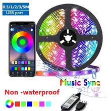 LED Strips Light Bluetooth App Wifi Controller Flexible RGB 5050 Led Diode Ribbon Lamp for Bedroom Tv Backlight Party Decoration 2024 - buy cheap
