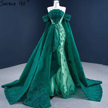 Green With Train Mermaid Evening Dresses Gowns Long 2021 Satin Elegant Luxury Sexy For Women Party BHM67231 Serene Hill 2024 - buy cheap