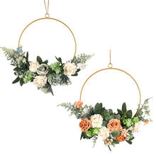 Vintage Pendant Garland Hanging Flower Wreath Wedding Door Window Decor Gift 2024 - buy cheap