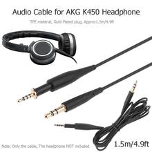 Cabo extensor de áudio alloyseed, cabo macho de 150cm para conversor e adaptador de 2.5mm para fones de ouvido akg k450 q460 k480 k451 2024 - compre barato