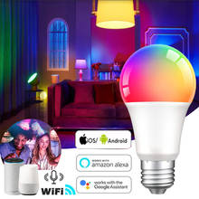15W WiFi Smart Light Bulb B22 E27 LED RGB Lamp Work with Alexa/Google Home 85-265V RGB+White Dimmable Timer Function Magic Bulb 2024 - buy cheap