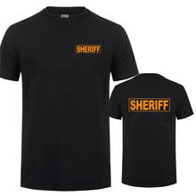 Novo legal sheriff t camisa dos homens t sheriff oficial t-shirts de manga curta QR-057 2024 - compre barato