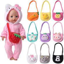 43 Cm Boy American Dolls Single Shoulder Bag Cartoon Animal Born Fruit Wallet Baby Toys Accessories Fit 18 Inch Girls Doll Q70 2024 - buy cheap