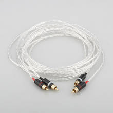 New 3AG Single Crystal Silver audio cable Hifi RCA interconnect cable with Gold plated plug for Amplifier CD player 2024 - buy cheap