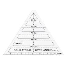 Alta qualidade 60 graus equilateral f triângulo quilting régua modelo diy ferramenta de costura artesanato 2024 - compre barato