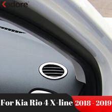 For Kia Rio 4 X-line 2018 2019 Stainless Steel Car Interior Air Conditional Vent Outlet Frame Cover Trim Sticker Accessories 2p 2024 - buy cheap