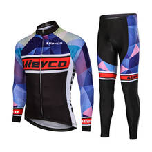 Mieyco conjunto de ciclismo masculino, camisa de manga longa para ciclismo, uniforme masculino de bicicleta com 5 almofadas, primavera e outono 2024 - compre barato