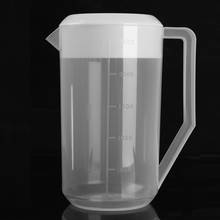 Jarra de agua de plástico graduada de 2500ML, jarra de leche amigable con el medio ambiente, con tapa y mango, jarras portátiles antifugas 2024 - compra barato