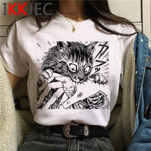 Camiseta masculina estética junji ito, manga, camiseta branca, roupas, top, camisetas, roupa de rua harajuku, 2021 2024 - compre barato