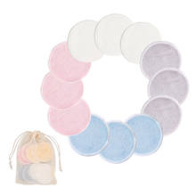 12pcs/Pack Reusable Bamboo Fiber Washable Rounds Pads Makeup Removal Cotton Pad Cleansing Facial Pad Cosmetic Tool Skin Care 2024 - buy cheap