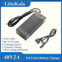 LiitoKala-cargador de batería de 48V y 2A, paquete de cargador de batería 13S 18650, 54,6 v, 2a, presión constante de corriente constante, completamente de parada 2024 - compra barato