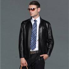 2020 Manufacturer sales Autumn winter leather Jacket men gentleman collar Leather Coat Male casual leather Clothing Black Brown 2024 - buy cheap