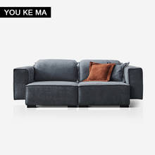 Sofá de tela simple, moderno, grande, minimalista, de algodón y lino, extraíble y lavable, para tres personas 2024 - compra barato