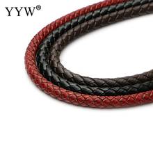 Cordón de cuero negro, marrón y rojo de 8mm, hilo encerado, correa para hacer collares Diy, joyería de cuerda, collar hecho a mano, pulsera 2024 - compra barato