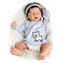 Reborn Baby 17 Inches Twin Boy Girl  Lifelike Newborn Realistic Doll Bebe Sleeping Vinyl Body Gift Toys For Children ADFO 2024 - buy cheap