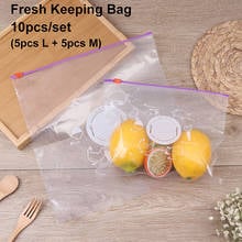 10pcs PVC Fresh Keeping Bag For Vegetable Fruit Storage Freezing Preservation Zipper Sealed Bags Kitchen Food Organization Tools 2024 - buy cheap