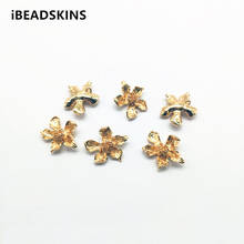 New arrival! 19x15mm 100pcs Flower shape Copper Charm/Connectors for Earrings parts,Accessories,hand Made Jewelry DIY 2024 - buy cheap