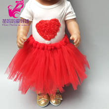 Кукла сердце платье для 43 см детская кукла одежда 18 "Кукла День рождения платье голова корона аксессуары девочка подарок 2024 - купить недорого