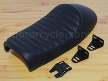 Черное мотоциклетное кафе сиденье для гонщика винтажное горб седло для Honda CG125 CB350 CB400 CB500 CB750 SR400 XJ XS 2024 - купить недорого