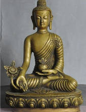 924 + + + 8 "antigo templo do budismo do tibete bronze sakyamuni shakyamuni medicina buda estátua 2024 - compre barato