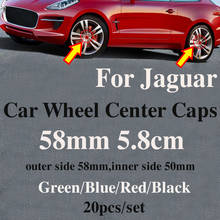 Dustproof 20pcs Car Wheel Hub Center Cap Auto Rims Wheel Centre Covers Logo Badge For Jaguar XJ XF XK X-TYPE 58mm Wheels HubCaps 2024 - buy cheap