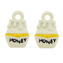 4pcs Cute Enamel Honey Bottle Charms Cartoon Alloy Pendants DIY Jewelry Bracelet Making Accessory 2024 - buy cheap