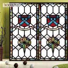 Cubierta de ventana de tamaño personalizado, gran oferta, ventana estática transparente reutilizable, Protección de Privacidad, geometría de ventana teñida de Iglesia, 40cm x 100cm 2024 - compra barato