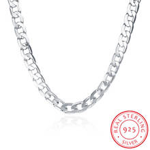 10MM 20inch men's jewelry silver fine jewelry Authentic 925 Sterling silver men necklace Link Chains necklace men Russian 2024 - buy cheap