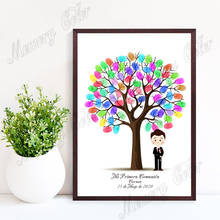 Personalized Theme Name Date Fingerprint DIY Signature Tree Guestbook For Kids First Holy Communion Souvenir Decoration 2024 - buy cheap