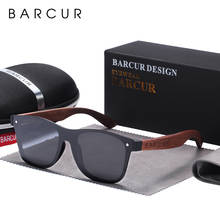 Солнцезащитные очки BARCUR Walnut для мужчин, поляризационные деревянные солнцезащитные очки UV400 2024 - купить недорого