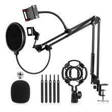 Microphone Stand,Mic Boom Arm with Adjustable Suspension Scissor Arm Stand Phone Holder,for Blue Snowball and Other Mics 2024 - buy cheap