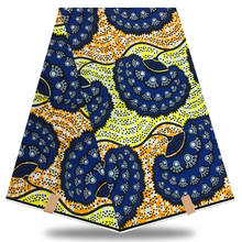 Verdadeiro africano tecido de impressão cera real 100% algodão nigeriano batik estilo ancara tecido cera 6 metros para o vestido casamento TG-647 2024 - compre barato