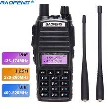 Baofeng UV-82T tri-band walkie talkie ham 136-174mhz 220-260mhz & 400-520mhz amatuer handheld rádio portátil em dois sentidos uv-5r 2024 - compre barato