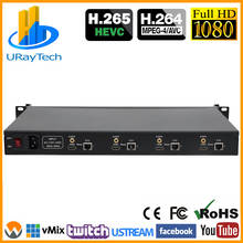 1U стойка 4 канала HEVC H.265 H.264 HD HDMI IP потоковая передача видео передатчик датчик IPTV кодер H265 RTMPS RTSP RTMP UDP HLS SRT 2024 - купить недорого