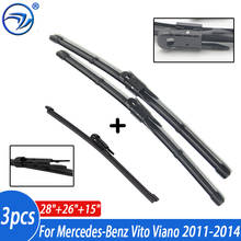 Wiper Front Rear Wiper Blades Set For Mercedes-Benz Vito Viano W639 2011 2012 2013 2014 Windshield Windscreen 28"26"15" 2024 - buy cheap